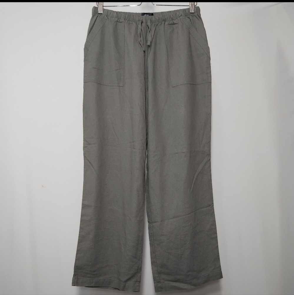 Linen Blend wide leg pants NWOT
